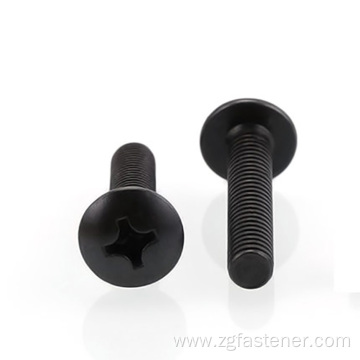 black oxide cross recessed mushroom head screws